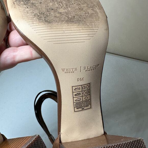 White House Black Market Women's Margot Whisky Heeled Strappy Sandals Size 9 - Picture 10 of 16